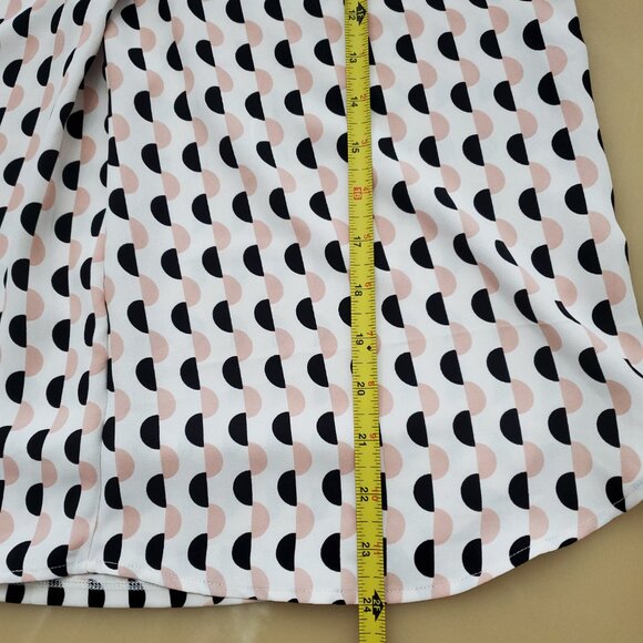 Ann Taylor Geometric Polka Dot Long Sleeve Women's Career Office Blouse MP - Picture 9 of 12